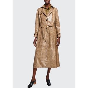 Nanushka snake print trench coat